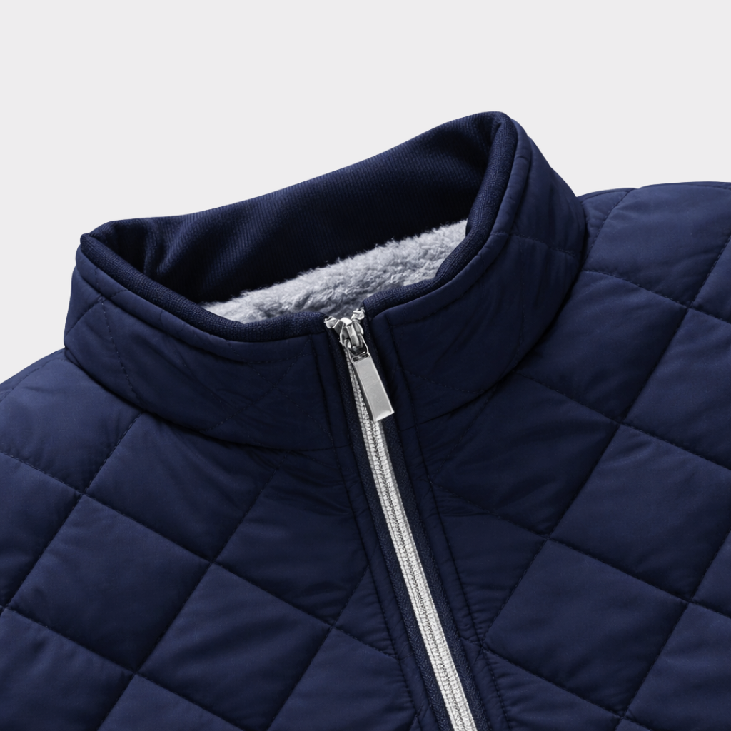 Men's Quilted Jacket Padded Reliable Warm Smart Casual