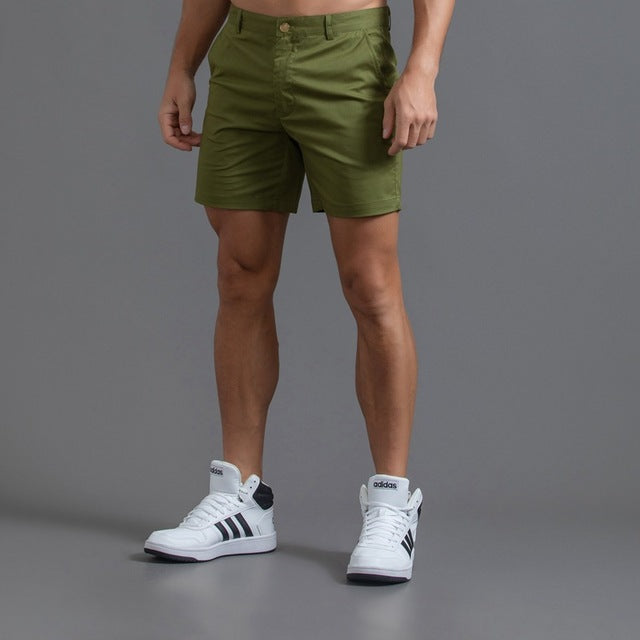 Mens Cotton Chino Shorts Classic Comfortable