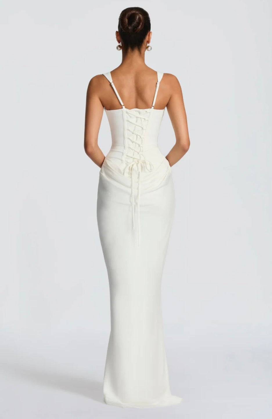 Fishtail Maxi Dress Corset Square Neck