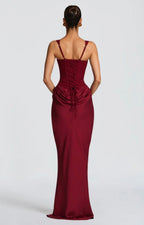 Fishtail Maxi Dress Corset Square Neck