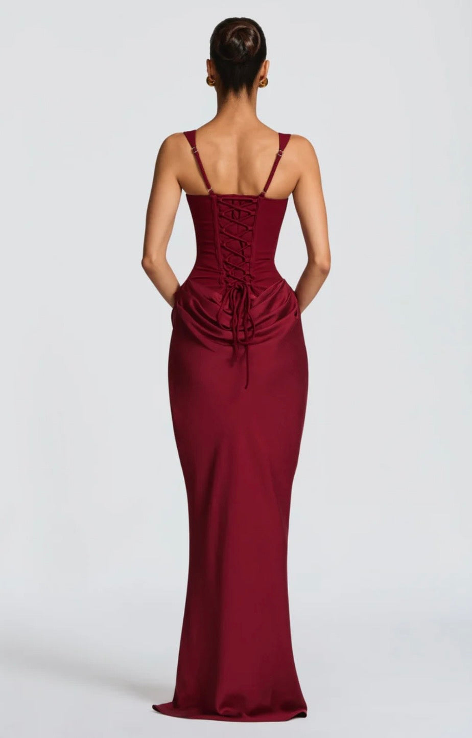 Fishtail Maxi Dress Corset Square Neck