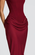 Fishtail Maxi Dress Corset Square Neck