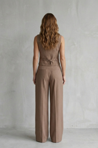 V Neck Wide-Leg Modern Vintage Edge