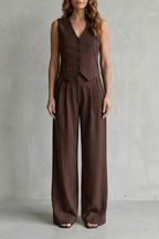 V Neck Wide-Leg Modern Vintage Edge