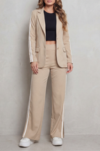 Striped Wide-Leg Sporty Elegance Set