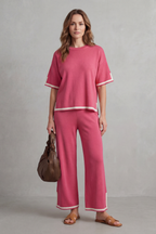Wide-Leg Knit Lounge Set