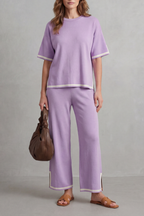Wide-Leg Knit Lounge Set
