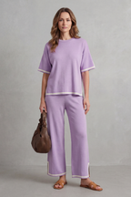 Wide-Leg Knit Lounge Set
