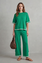Wide-Leg Knit Lounge Set