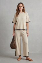 Wide-Leg Knit Lounge Set