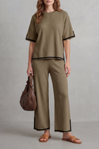 Wide-Leg Knit Lounge Set