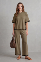 Wide-Leg Knit Lounge Set