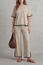 Wide-Leg Knit Lounge Set