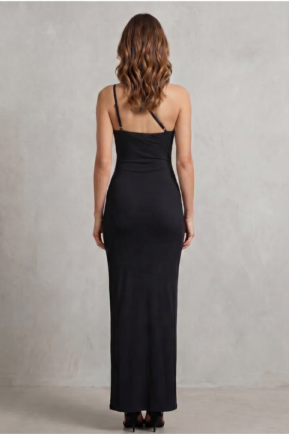 One Shoulder Maxi Women’s Sophisticated Floral Dress