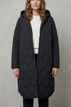 Relaxed Fit Zip Parka Coat