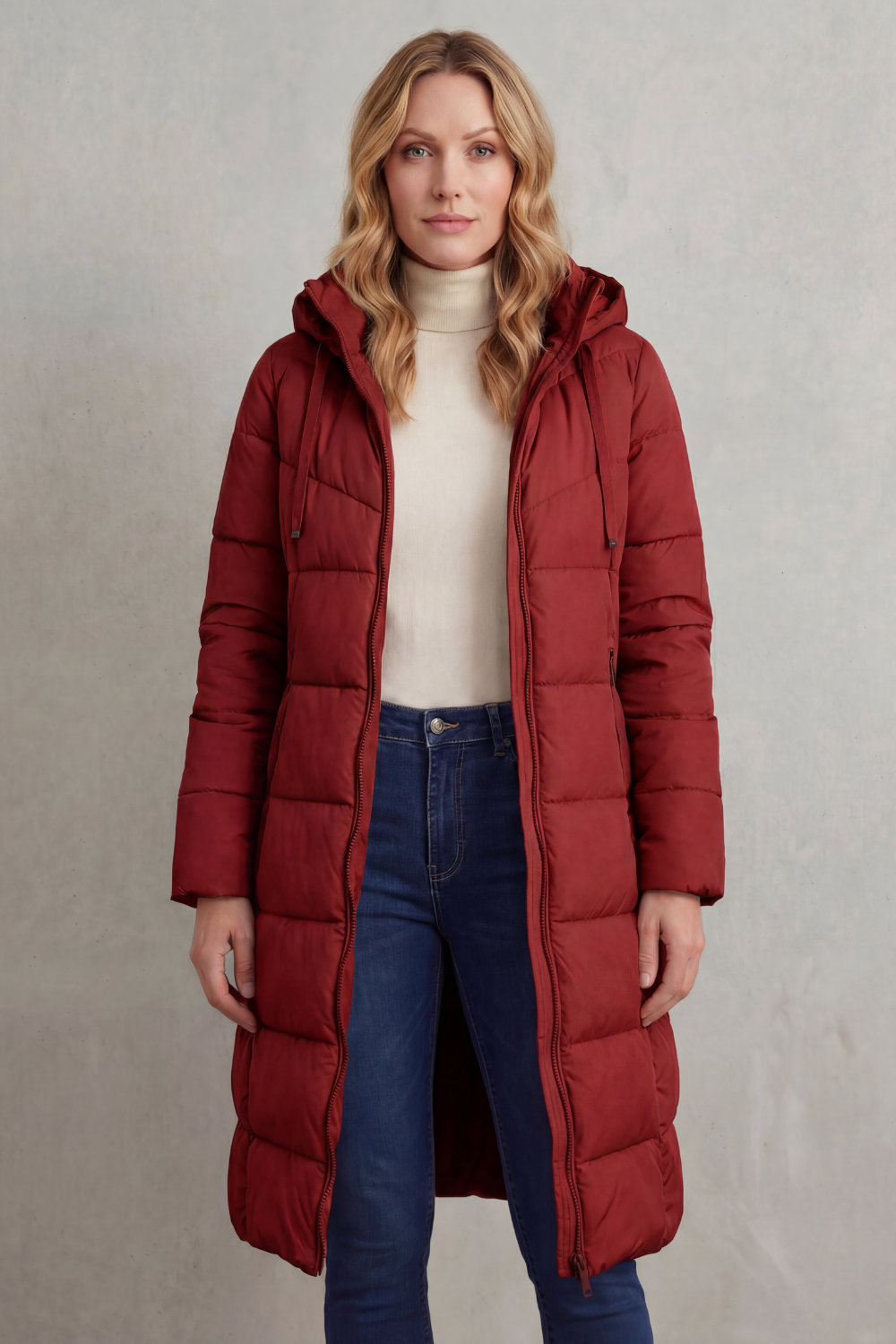 Zip Longline Puffer Jacket