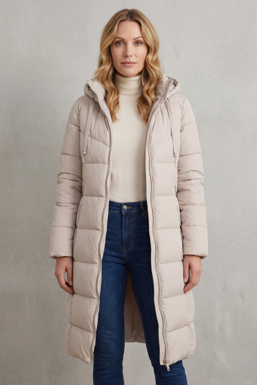 Zip Longline Puffer Jacket