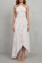 One Shoulder One-Shoulder Midi Dress