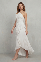 One Shoulder One-Shoulder Midi Dress