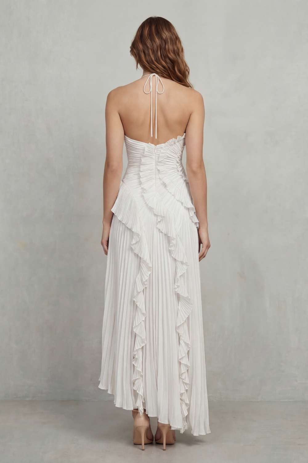 One Shoulder One-Shoulder Midi Dress