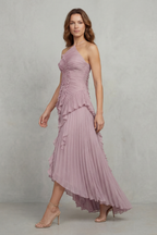 One Shoulder One-Shoulder Midi Dress