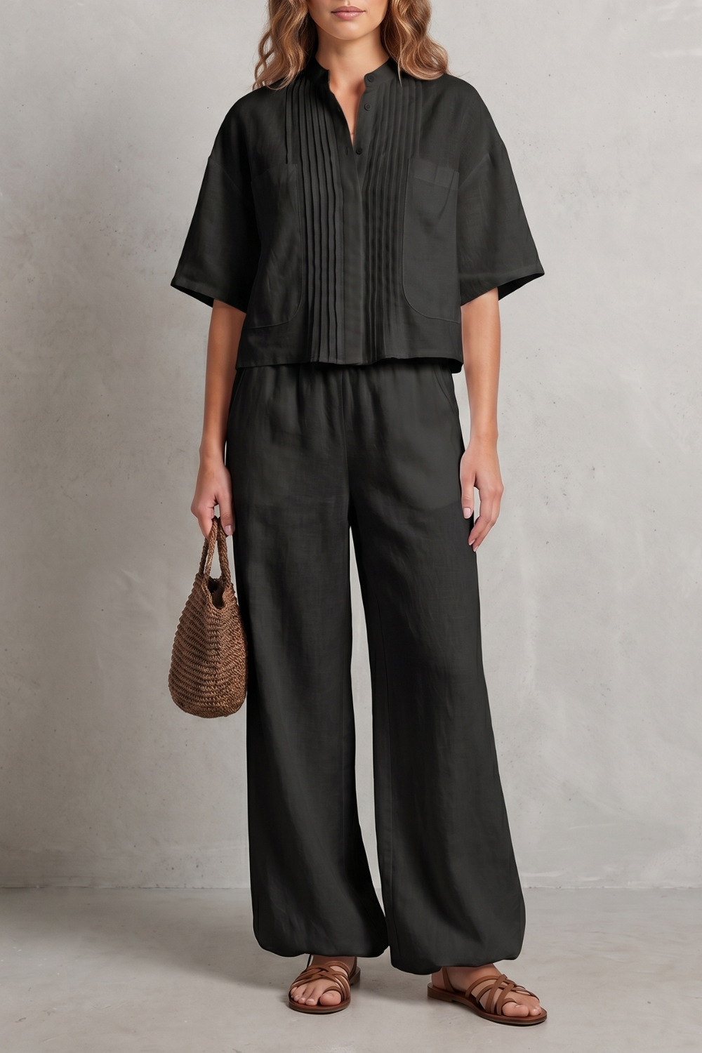 Limeaux – Breezy pleated elegance – Trouser set
