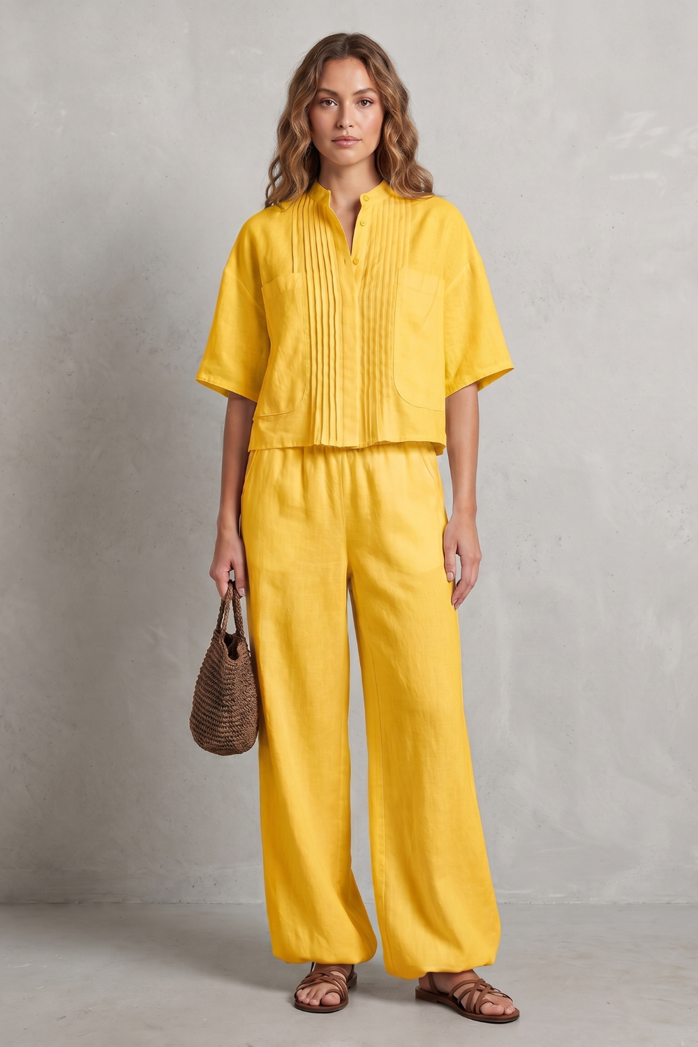 Limeaux – Breezy pleated elegance – Trouser set