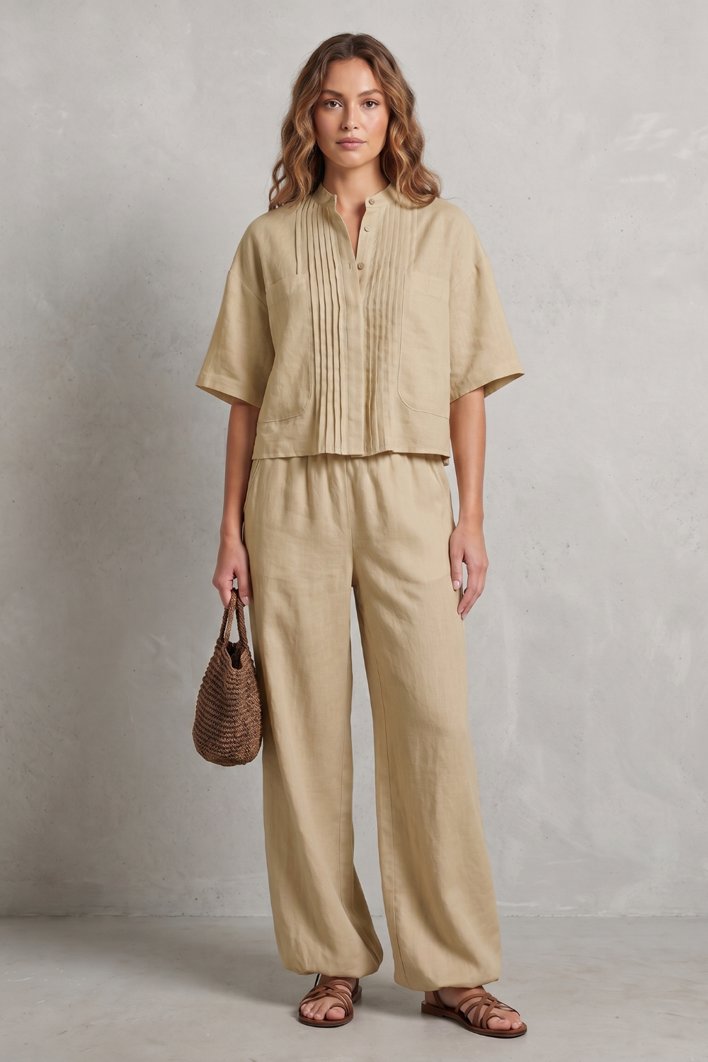 Limeaux – Breezy pleated elegance – Trouser set