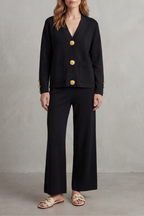 Wide-Leg Buttoned Lounge Set