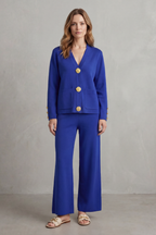 Wide-Leg Buttoned Lounge Set