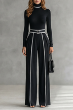 High Neck Wide-Leg High-Neck Jumpsuit
