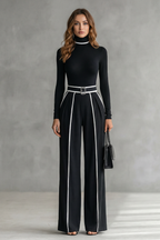 High Neck Wide-Leg High-Neck Jumpsuit