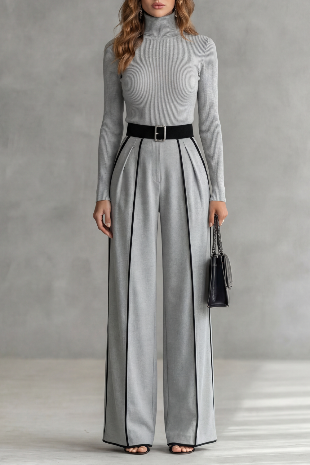 High Neck Wide-Leg High-Neck Jumpsuit
