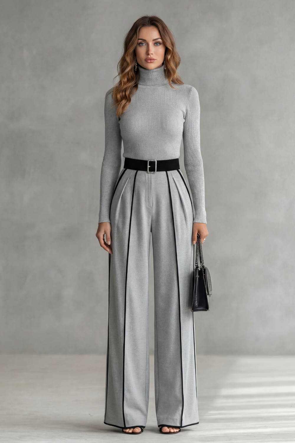 High Neck Wide-Leg High-Neck Jumpsuit