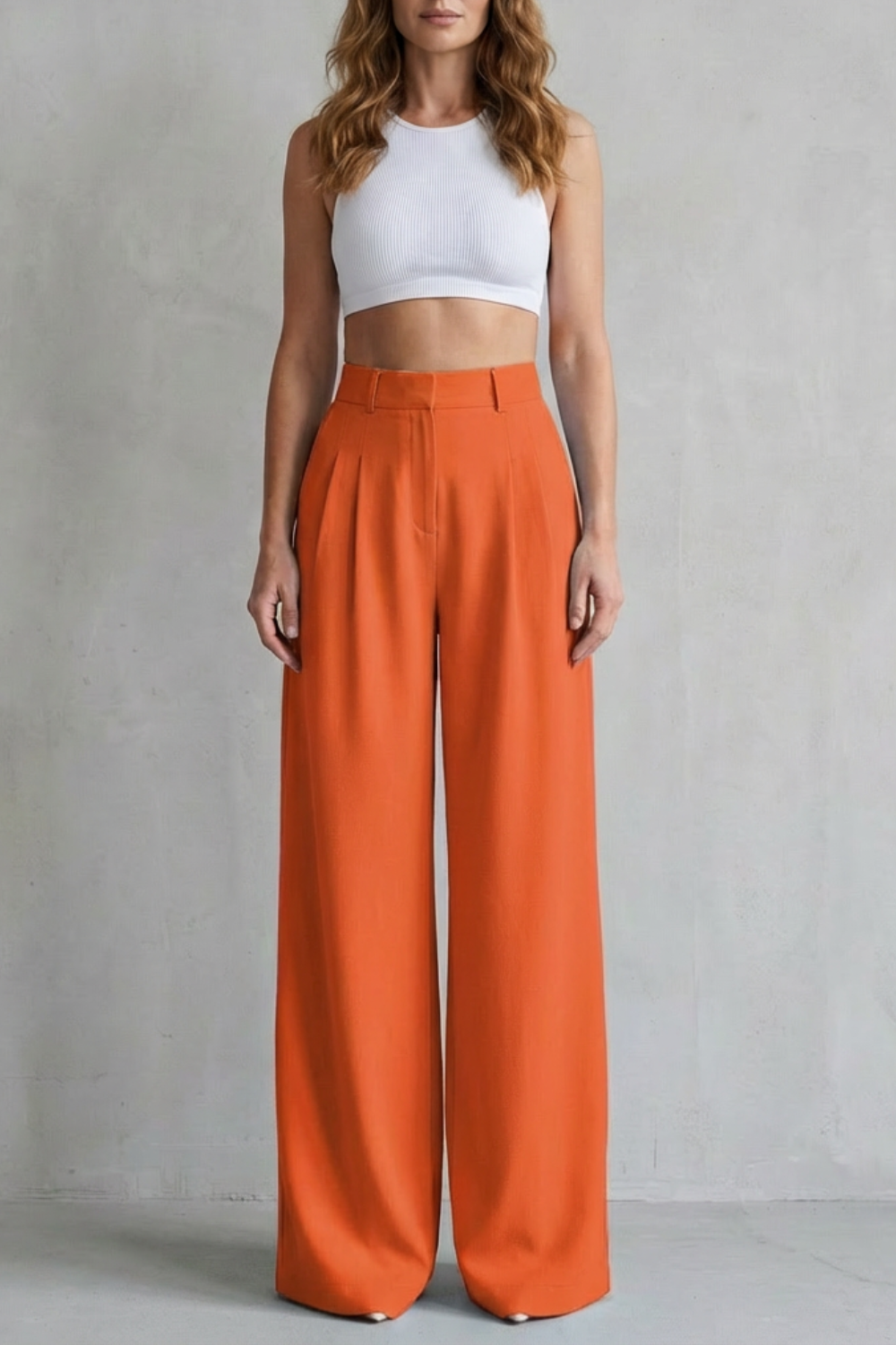 Wide-Leg Tailored Trousers
