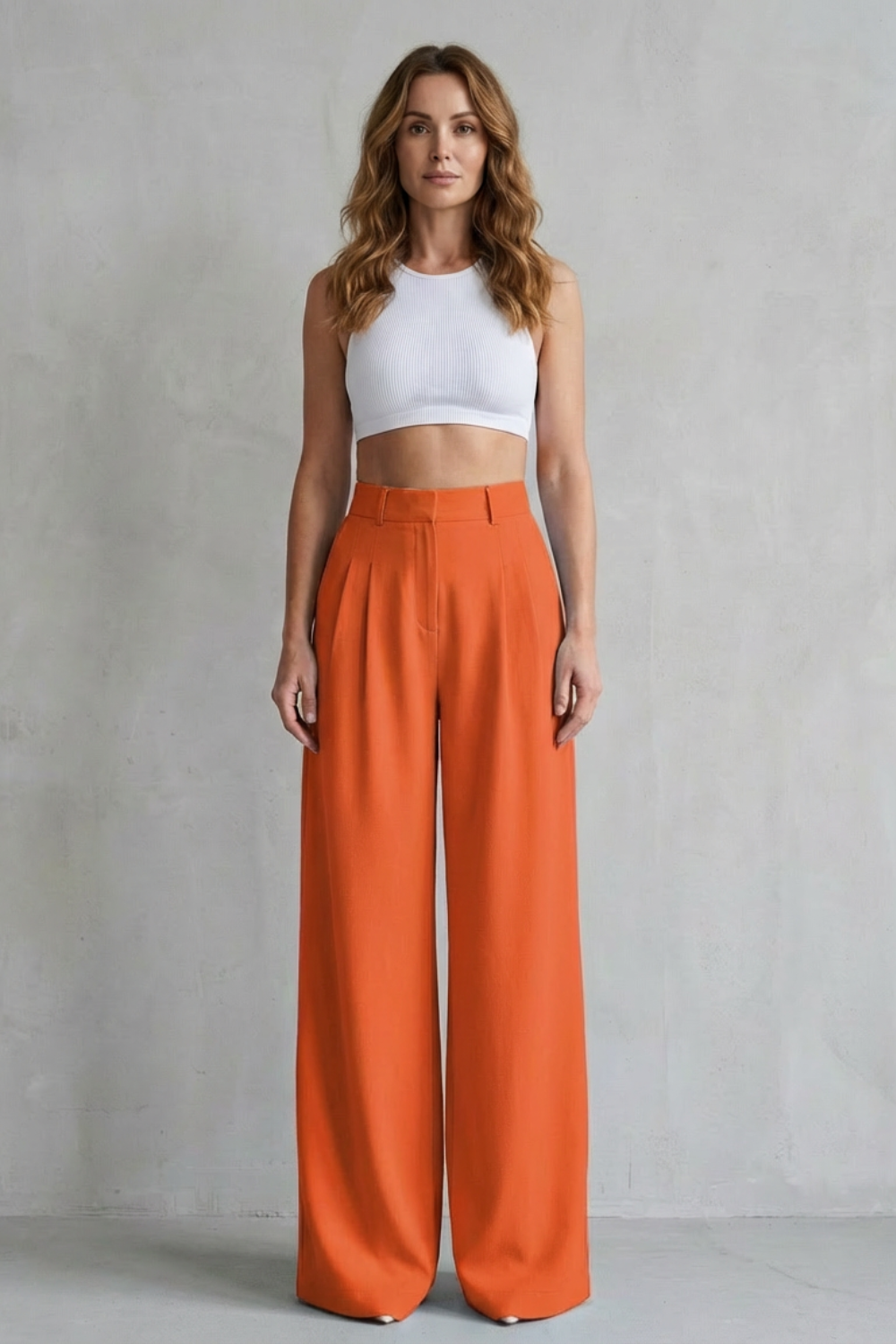 Wide-Leg Tailored Trousers