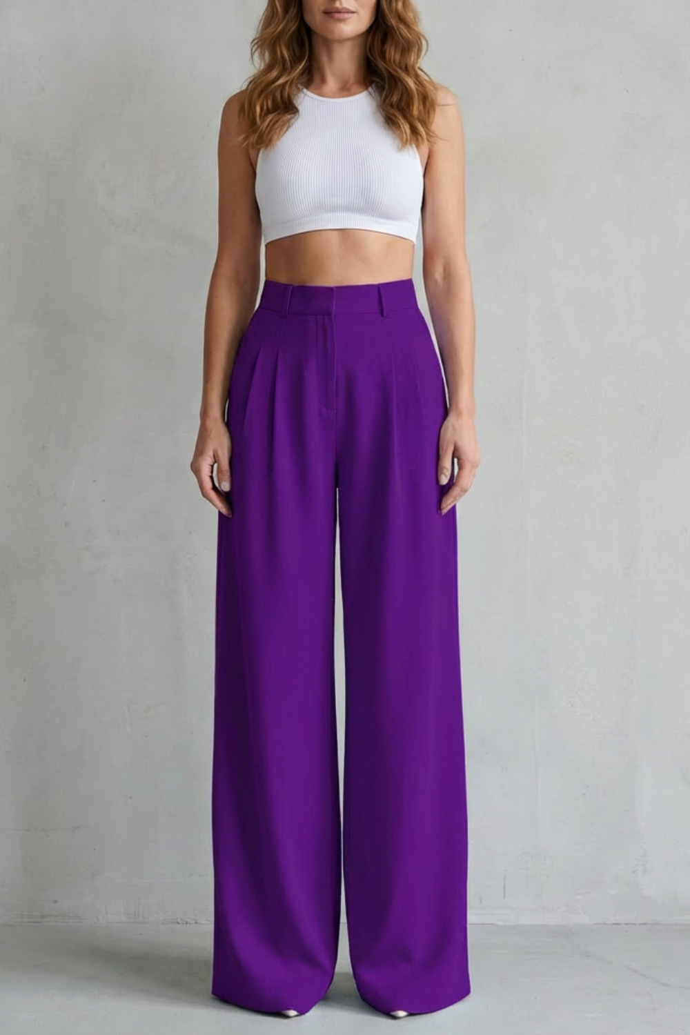 Wide-Leg Tailored Trousers