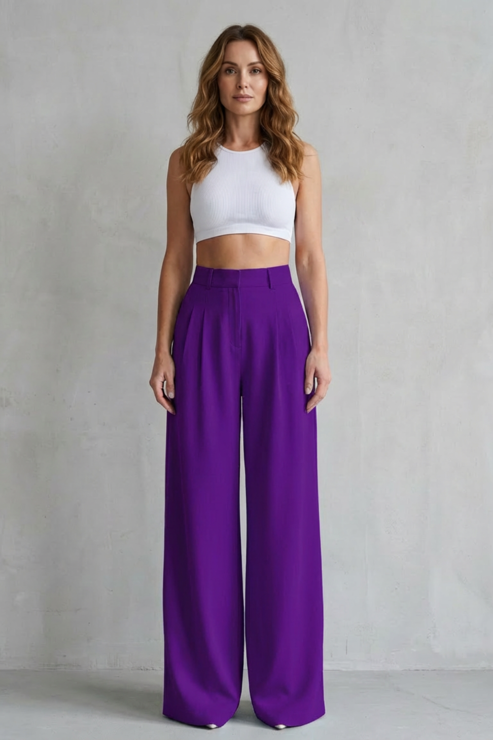 Wide-Leg Tailored Trousers