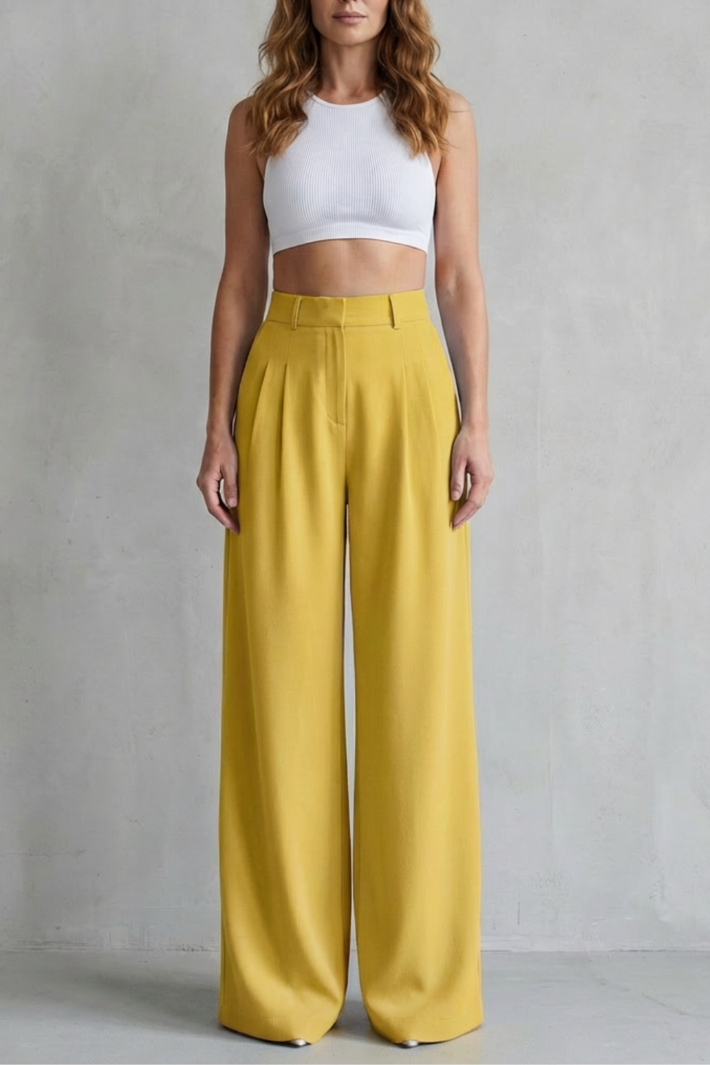 Wide-Leg Tailored Trousers