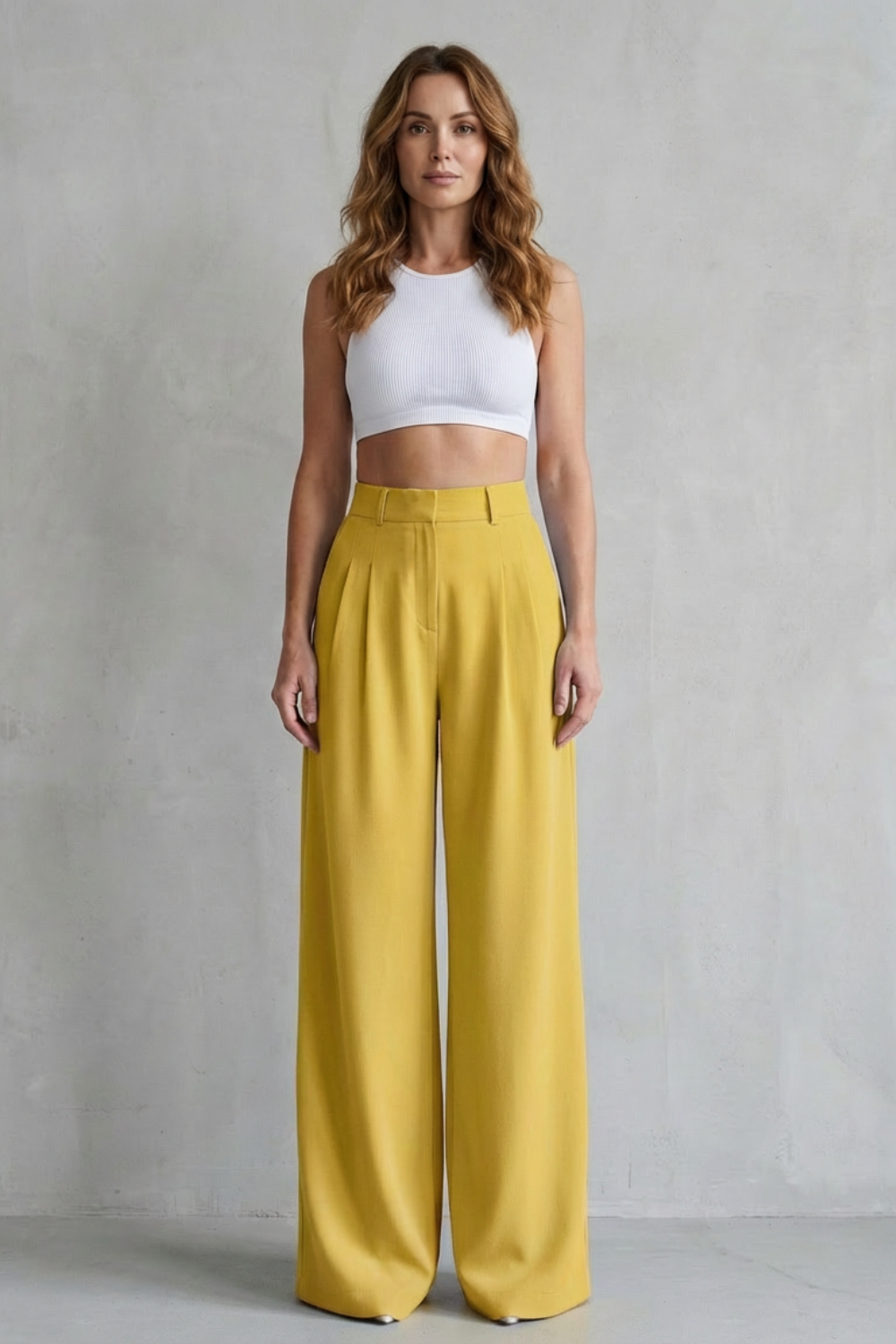 Wide-Leg Tailored Trousers