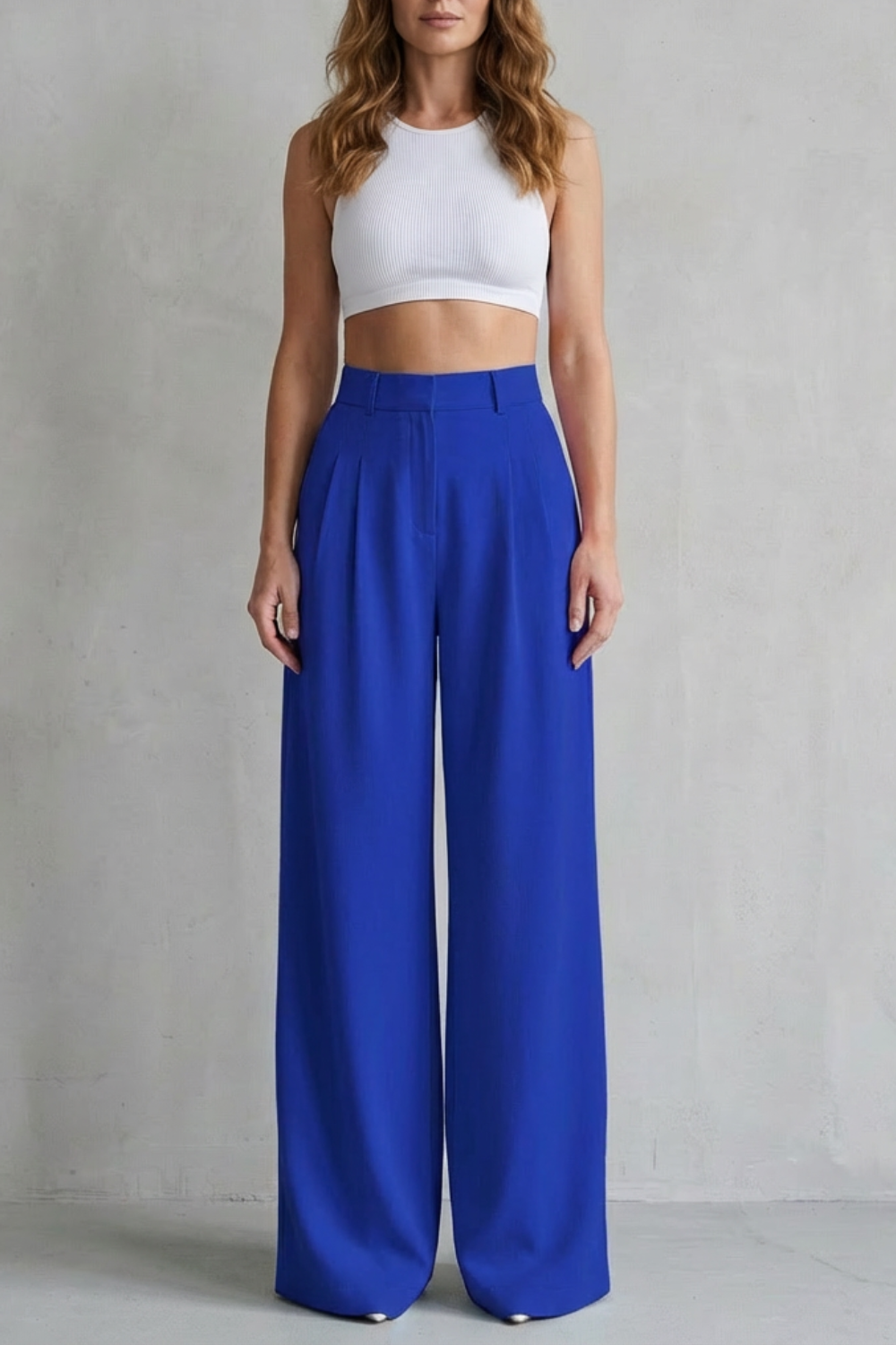 Wide-Leg Tailored Trousers