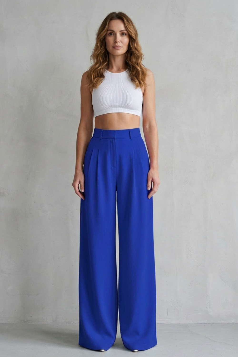 Wide-Leg Tailored Trousers