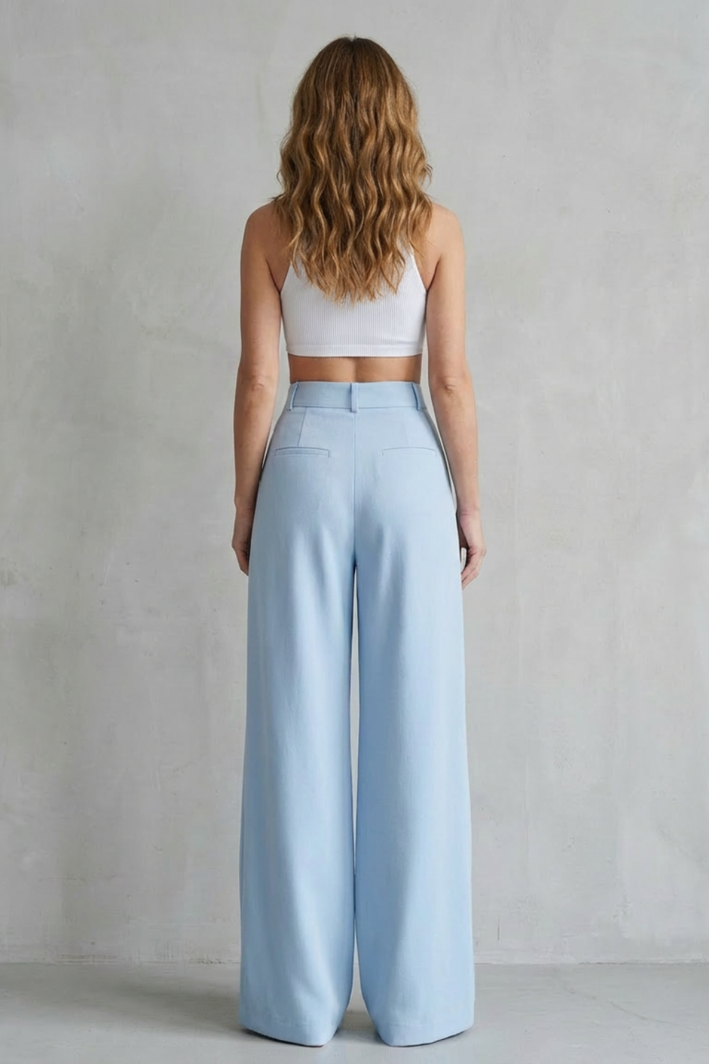 Wide-Leg Tailored Trousers