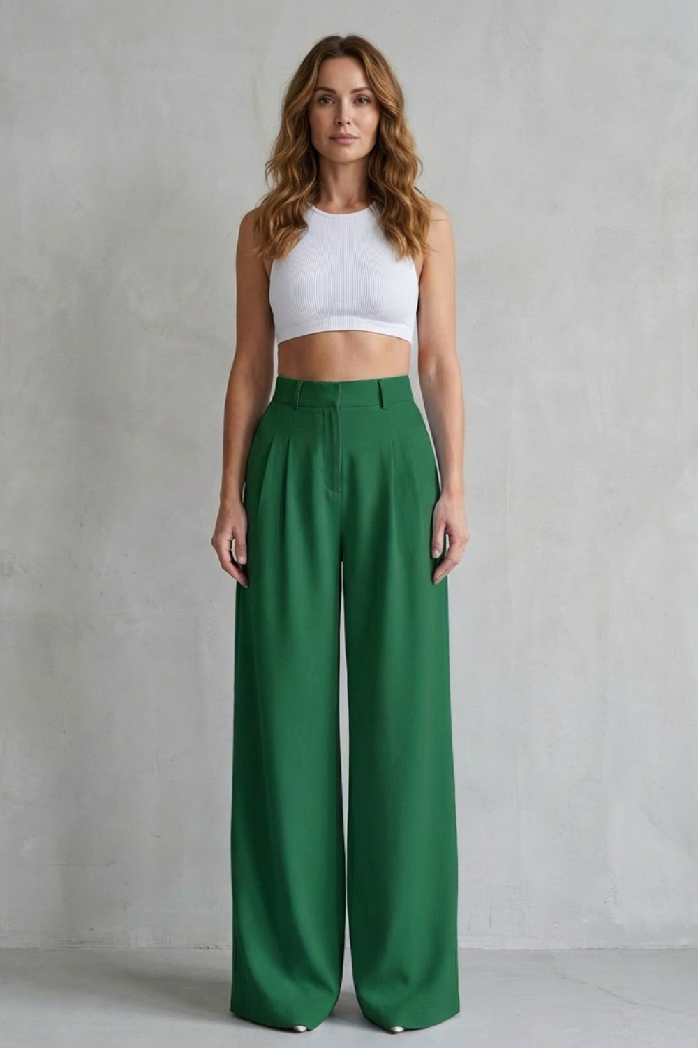 Wide-Leg Tailored Trousers