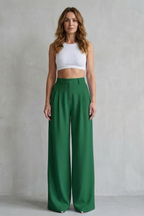 Wide-Leg Tailored Trousers