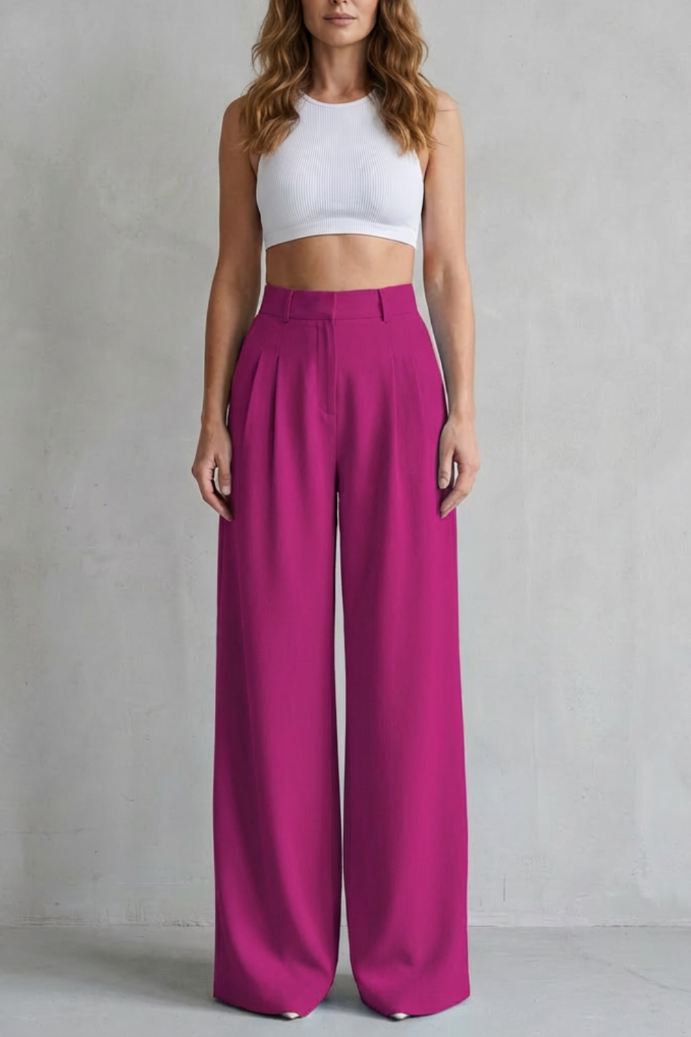 Wide-Leg Tailored Trousers