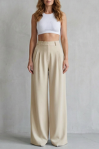 Wide-Leg Tailored Trousers