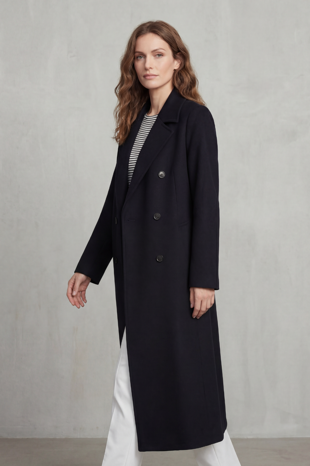 Belted Wool Blend Coat