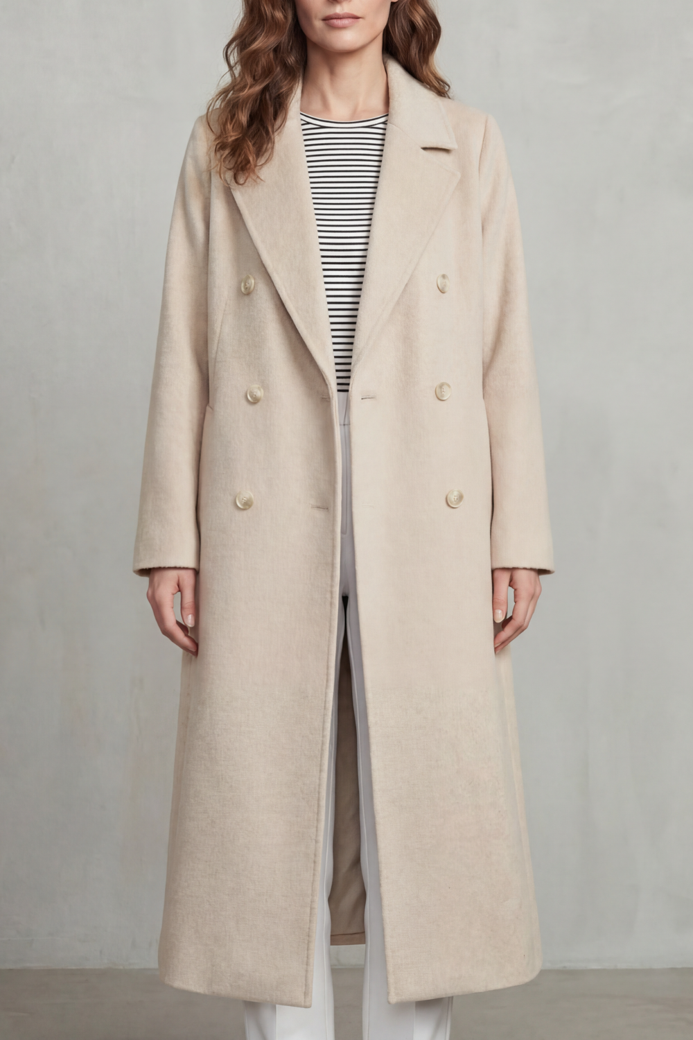 Belted Wool Blend Coat