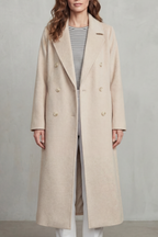 Belted Wool Blend Coat